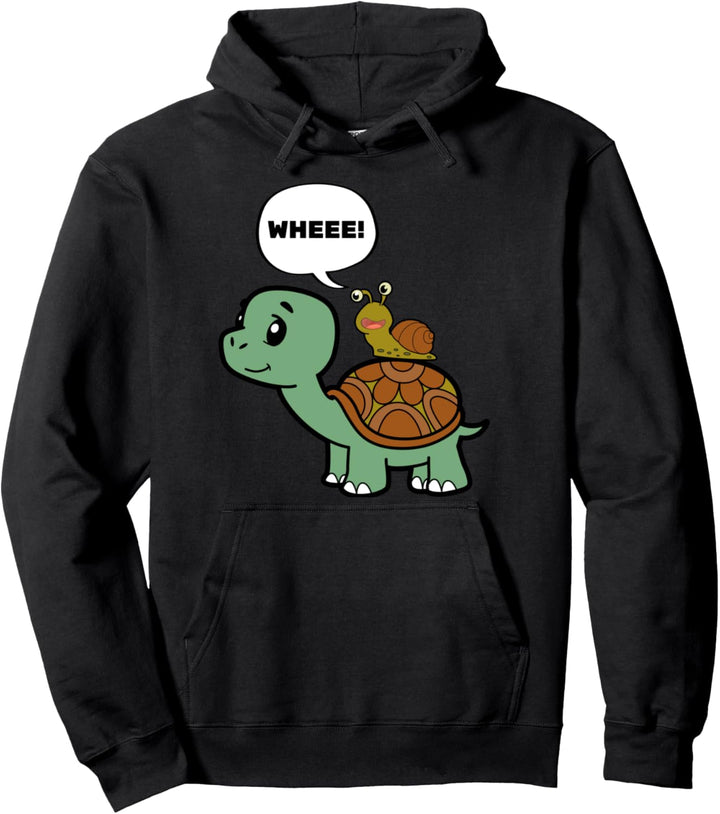 Turtle Schildkröte Schnecke Huckepack Pullover Hoodie