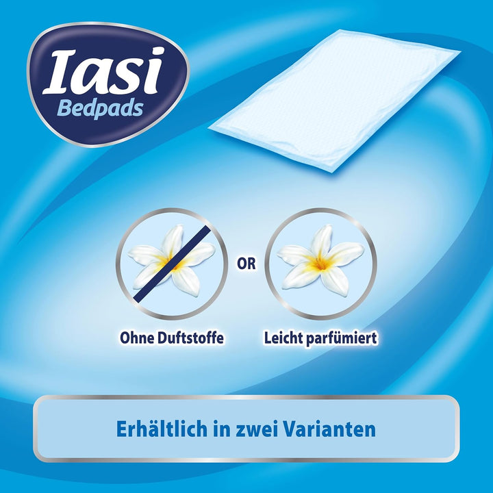 IASI Bedpad Fresh, Einweg-Bettquerträger 60x90, Maxi Plus Saugfähigkeit, Geruchskontrolltechnologie