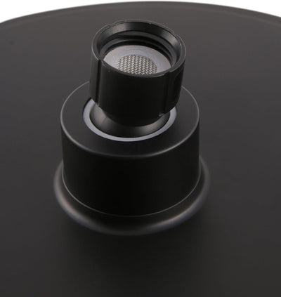 'aquaSu® Kopfbrause Bacila mit 1 Strahlart | schwarz | rund | 24 cm Durchmesser | mit Kugelgelenk |