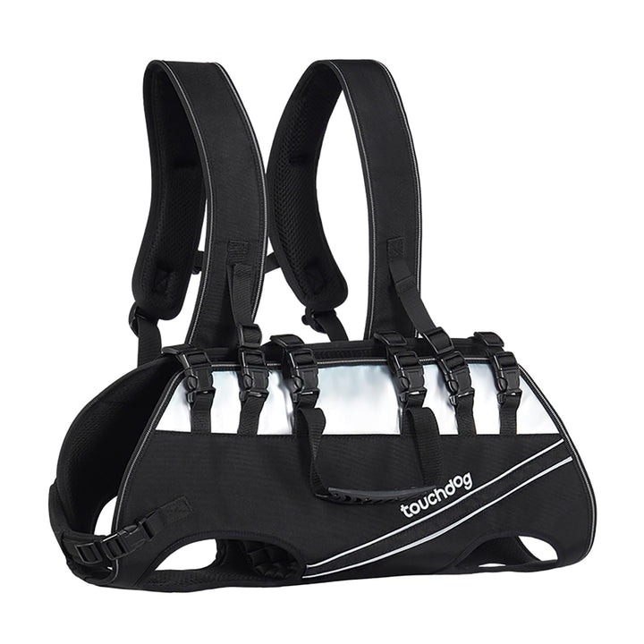 Dog Backpack Carrier for Large Dogs - Hands-Free Pet Travel Pack with 6-Point Safety System, Waterpr