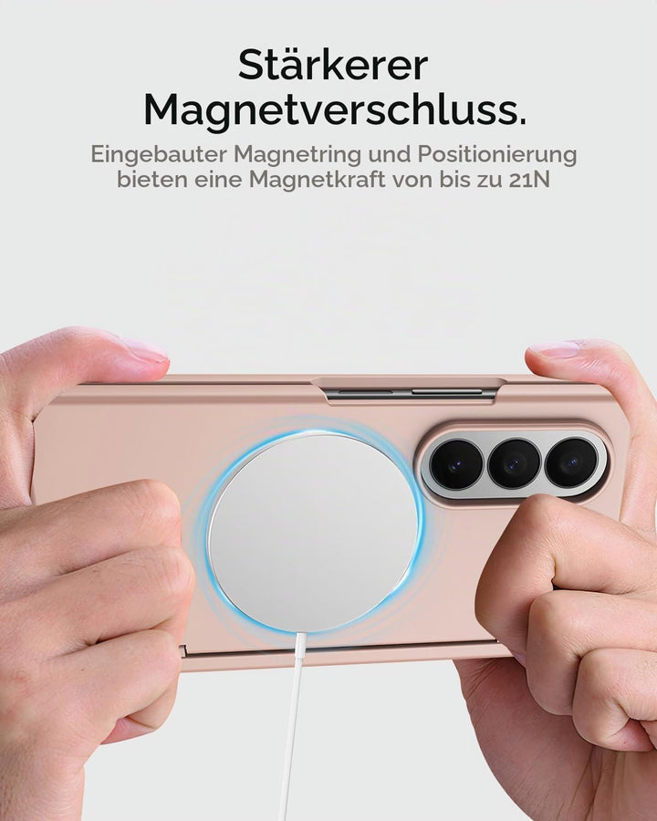 Miimall Magnetisch Hülle Kompatibel mit Samsung Galaxy Z Fold 7 Hülle mit S-Pen &amp; Stifthalter, [Anti