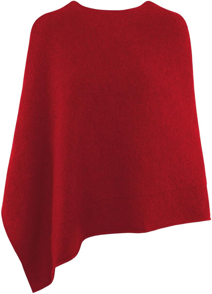 GIESSWEIN Merino Lambswool Poncho - Damen Feinstrick Überwurf aus Merinowolle, Wool Cape, Frauen Str
