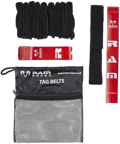 Ram Gürtel mit Markierungsfähnchen für Rugby, 10 Gürtel & 20 Streifen, erhältlich in 6 Farben und 2