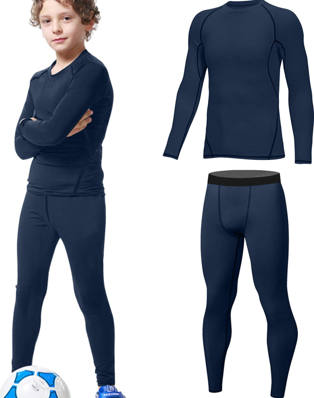 HOPLYNN - Thermal Underwear Set für Kinder Funktionsunterwäsche Skiunterwäsche Jungen Atmungsaktiv T
