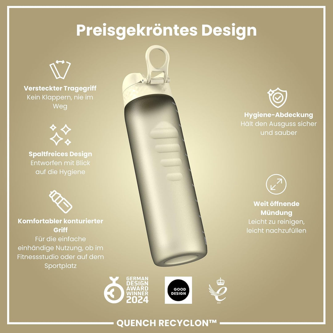 ion8 1 Liter Trinkflasche, 1000ml, Auslaufsicher, Einhandöffnung, Sichere Verriegelung, Spülmaschine