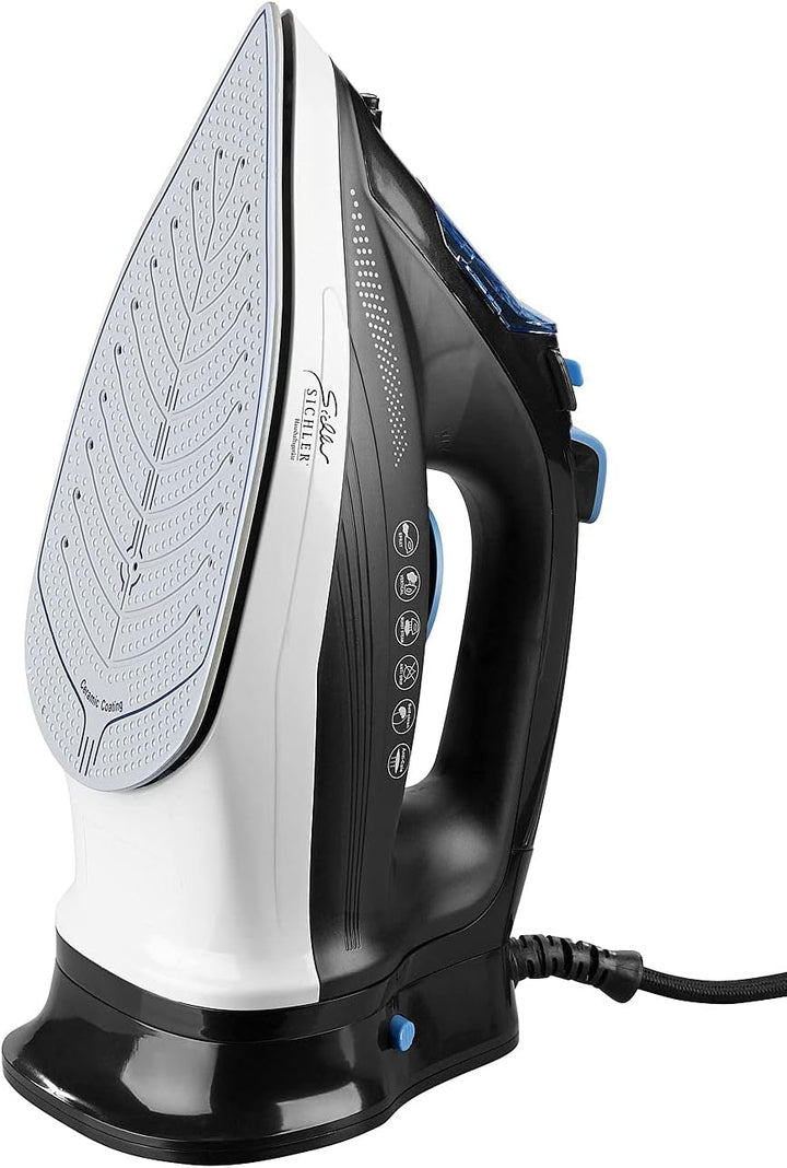 Sichler Haushaltsgeräte Bügeleisen kabellos: Kabelloses 2in1-Dampfbügeleisen mit Basisstation, 2.200