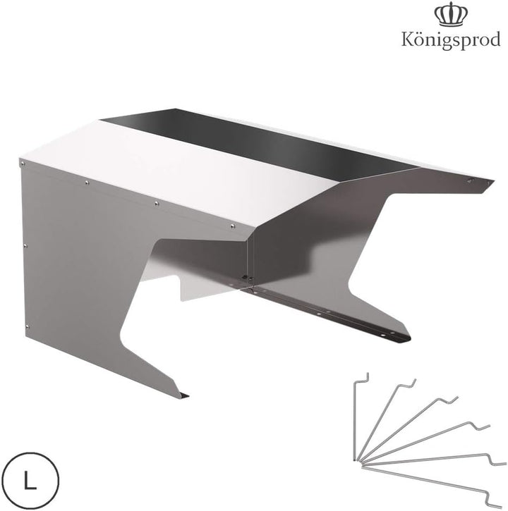 KÖNIGSPROD Edelstahl Mähroboter Garage, Schutz für Rasenroboter, Carport, Dach, Roboport, L, L