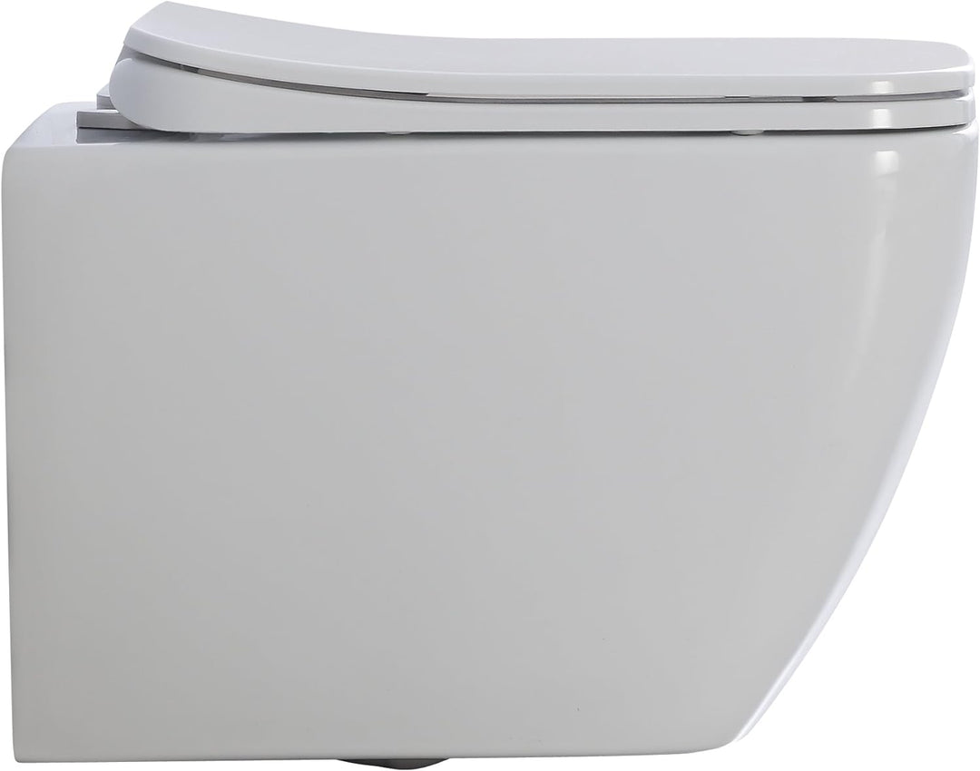 Cube Design Hänge WC spülrandlos Toilette inkl. WC Sitz mit Softclose Absenkautomatik + abnehmbar