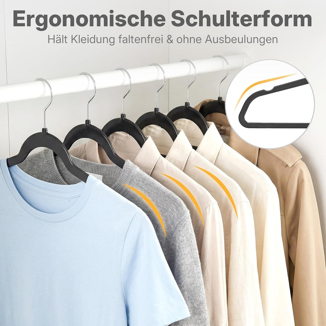 HOUSE DAY 50er Pack Kleiderbügel Kunststoff Schwerlast, 0,5cm Ultradünn Platzsparend Kleiderbügel, F