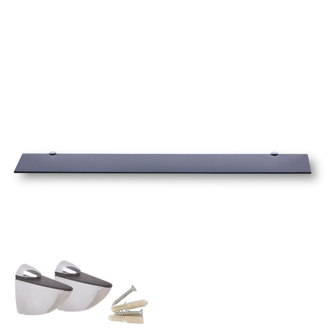 Euro Tische Wandregal aus Glas - 100 x 17,8 cm - Glasregal für Badezimmer - Duschregal mit 6mm ESG S