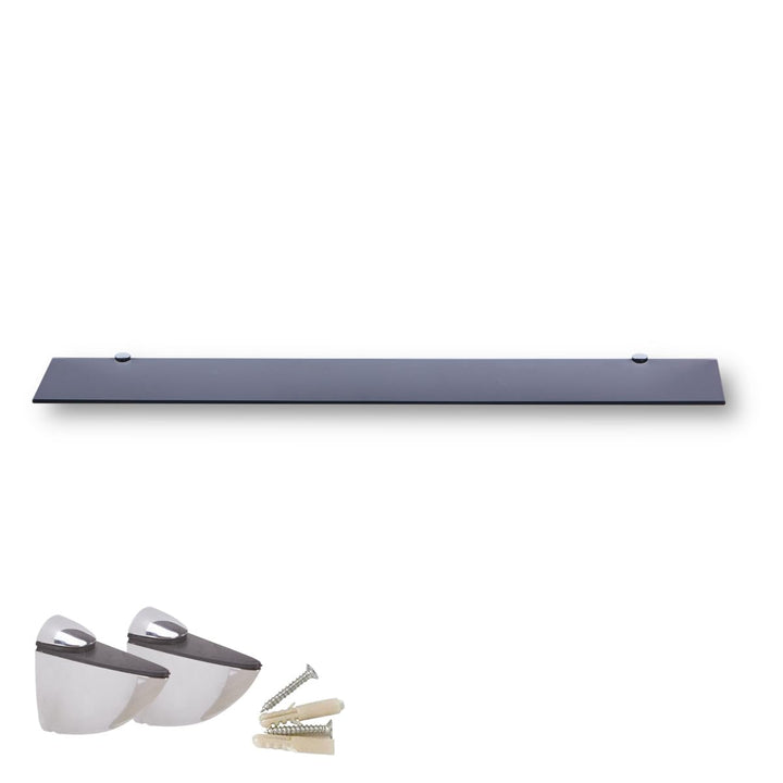 Euro Tische Wandregal aus Glas - 100 x 17,8 cm - Glasregal für Badezimmer - Duschregal mit 6mm ESG S