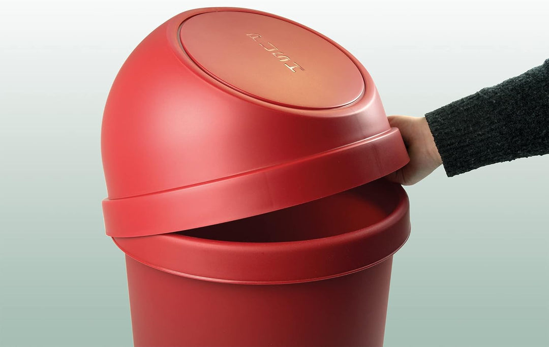 helit H2401195 - Push-Abfallbehälter „the flip“ 13 L, schwarz | Mülleimer mit Push-Deckel für hygien