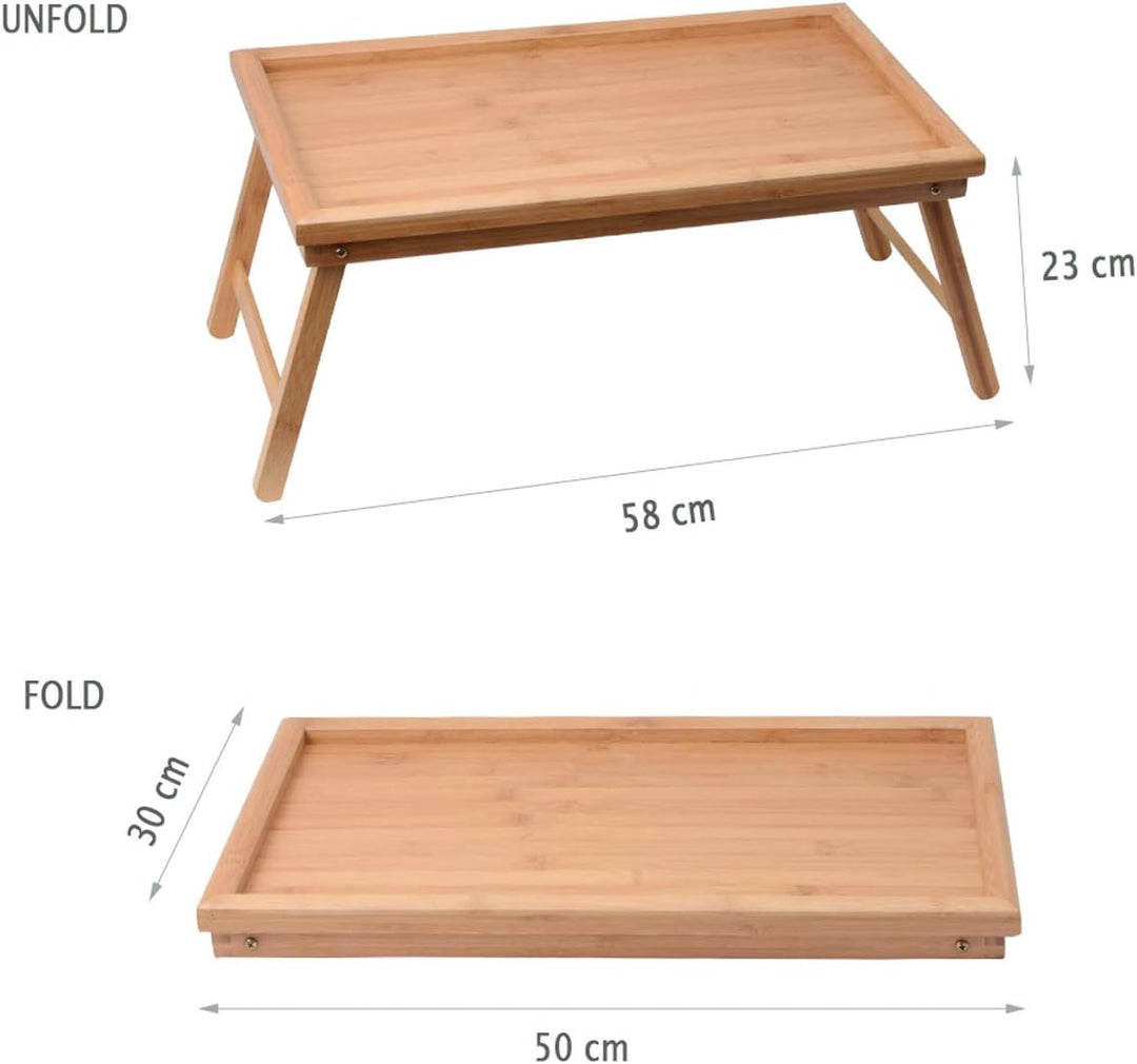 Betttablett Serviertablett Tabletttisch mit klappbaren Beinen - Sofatisch Frühstückstablett fürs Bet