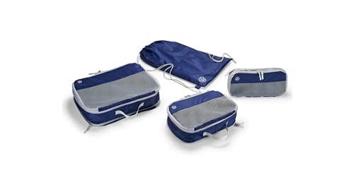 VW Volkswagen 1H2087308 Gepäcktaschen Set 4-teilig Tasche Beutel, blau/grau