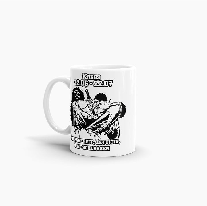 Sternzeichen-Tasse Krebs - Weiss - Geburtstag/Astronomie/Sternen-bilder/mit Spruch/Witzig/Kaffeetass