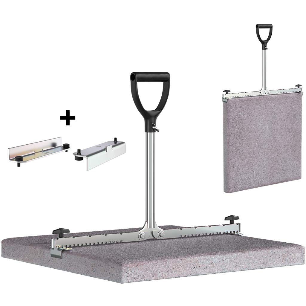 LANGFIT® Plattenheber 30 bis 62cm SET - Rückenfreundlich durch extra langen Griff - Made in Germany