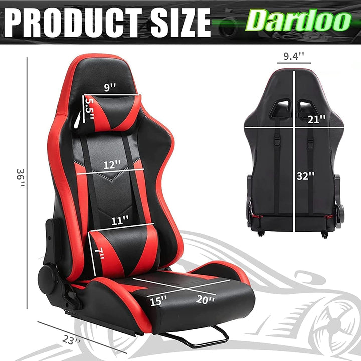 Dardoo Racing Gaming Schalensitz mit verstellbarem Doppelschieber Adapt Racing Simulator Cockpit Dri