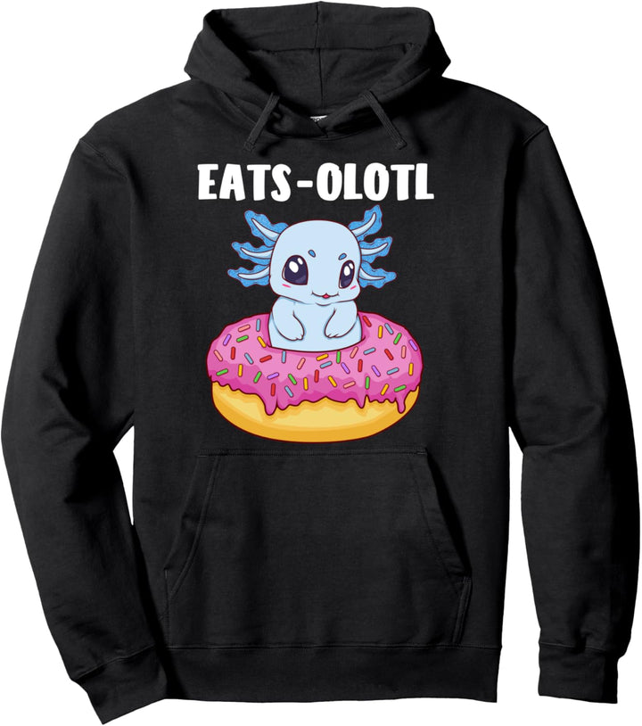 Eats-Olotl – The Donut Eating Axolotl für Herren, Kinder, Jungen Pullover Hoodie
