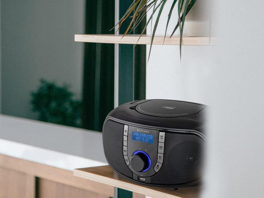 Caliber Tragbares Radio - USB - DAB Plus und FM-Radio mit RDS - CD-Player mit Bluetooth - LCD Anzeig