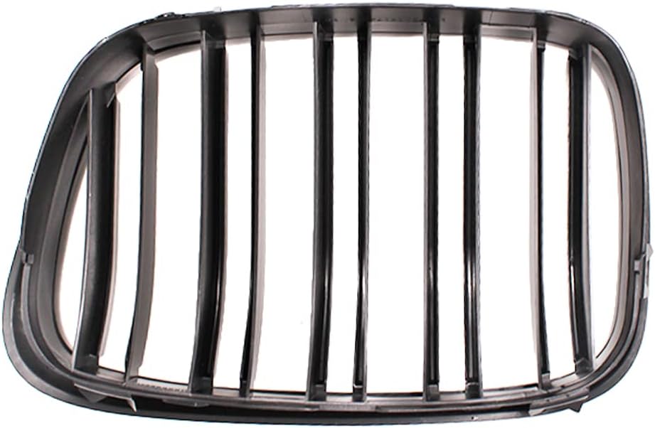 HZTWFC Frontstossstange Doppellamellengrill Glänzend Schwarz Fronthaube Nierengrill Grill ABS Doppel
