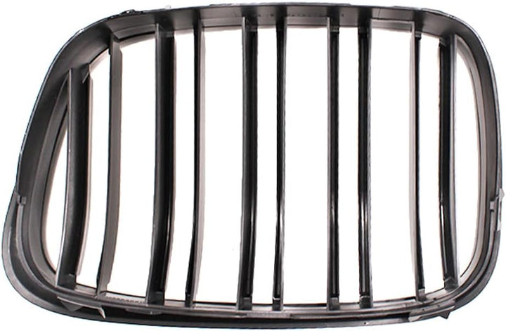 HZTWFC Frontstossstange Doppellamellengrill Glänzend Schwarz Fronthaube Nierengrill Grill ABS Doppel