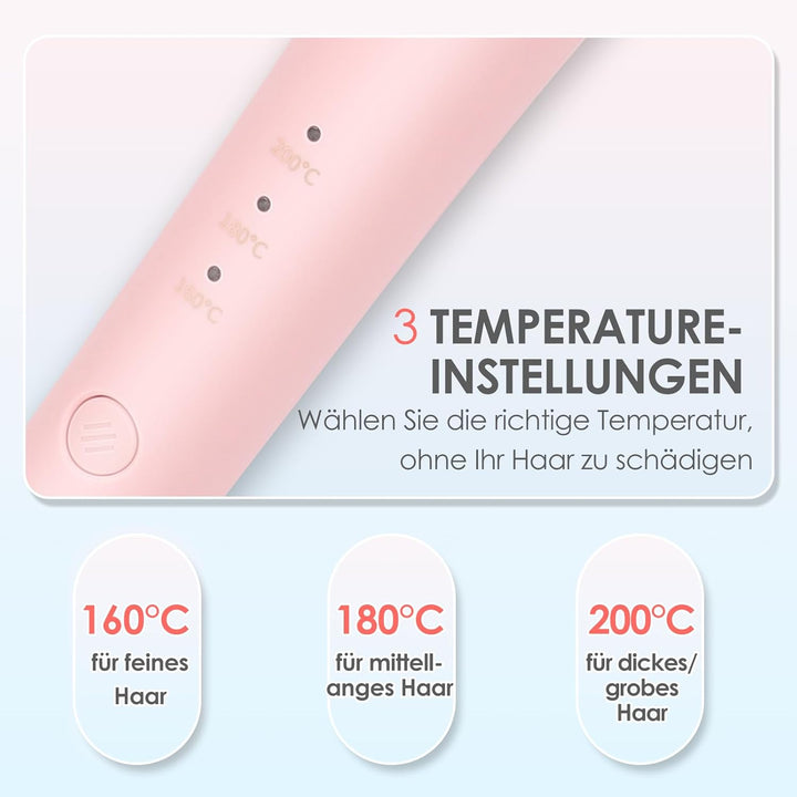 AraSyleon Automatischer Lockenstab Bidirektional | 32mm 3-Temp 30s Aufheizen | Ionen & Anti-Verbrenn