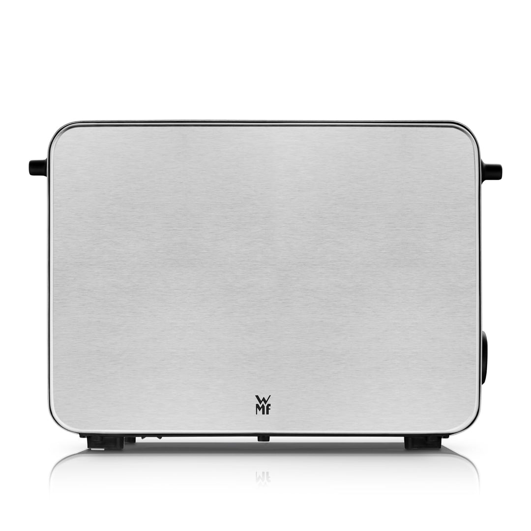 WMF Stelio Toaster 2 Scheiben Edelstahl, Doppelschlitz Toaster mit Brötchenaufsatz, Bagel-Funktion,