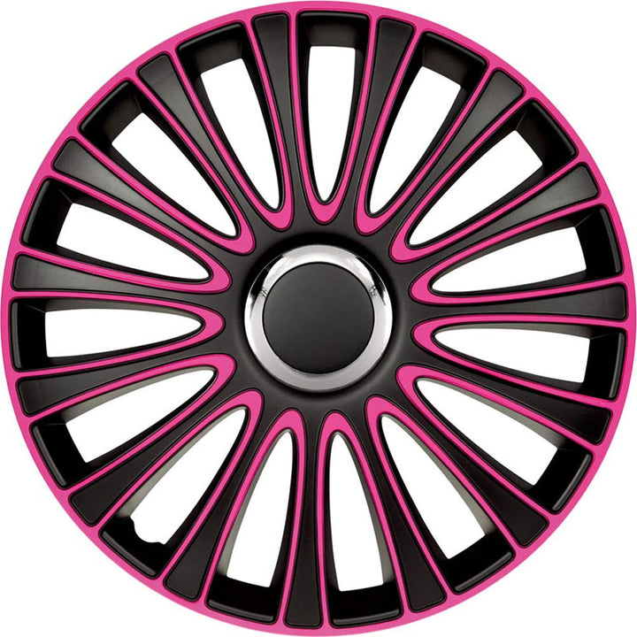 AUTO-STYLE Satz Radzierblenden LeMans 16-Zoll Schwarz/Pink LeMans Schwarz/Pink 16-Zoll, LeMans Schwa