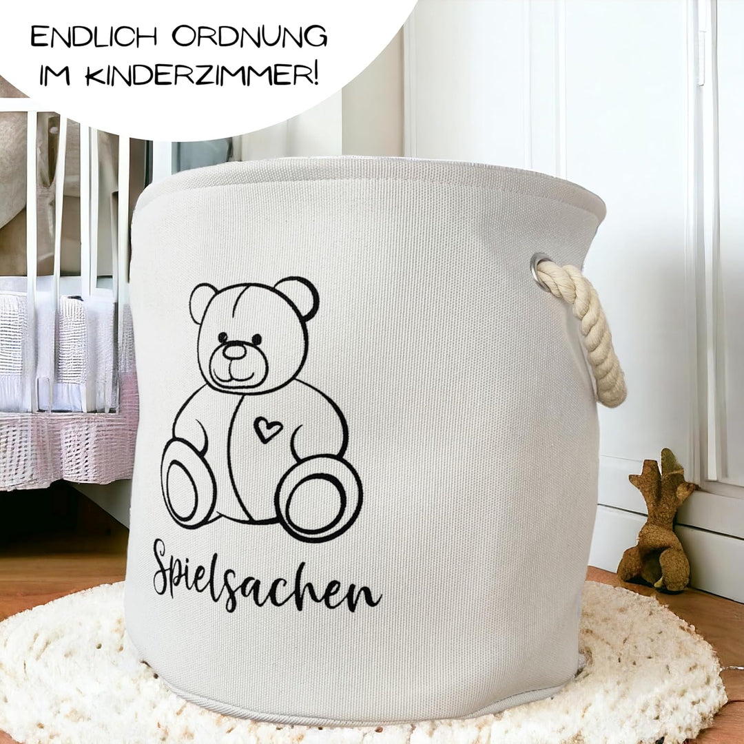 Spielzeugkorb 30cm x 30cm | Designed in Germany | Aufbewahrungskorb Kinder | Spielzeug Aufbewahrung