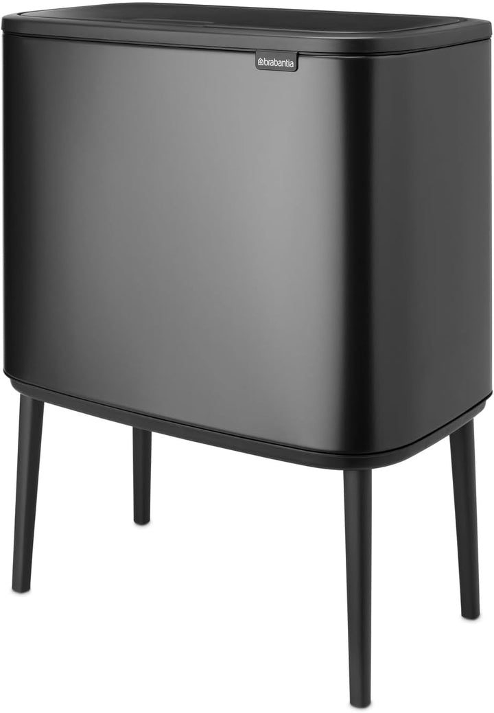 Brabantia Bo Touch Bin für die Küche 23+11 l – Zwei Fächer | Soft-Touch-Abfalltrennung mit Inneneime