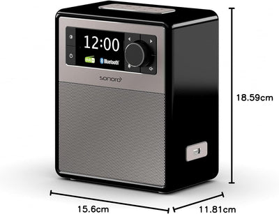 sonoro Easy DAB Plus Radio mit Bluetooth (tragbar, UKW/FM, Wecker, Sleep-Timer, LED Nachtlicht, Akku