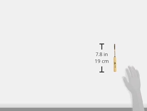 STUBAI Stemmeisen Stechbeitel Serie 52 - Form 12 | Gebogenes Flacheisen 6 mm, mit Holzgriff, zum Vor