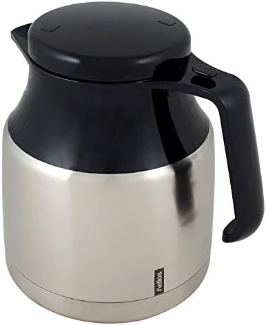 Helios Mondial Edelstahl-Isolierkanne, matt, 1,3 Liter