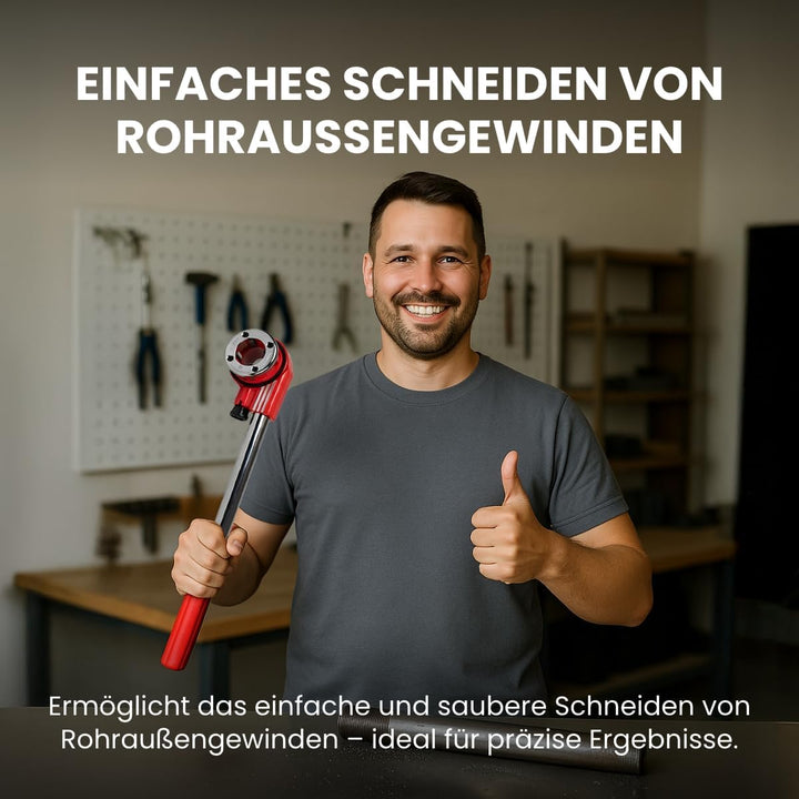 WALTER Gewindeschneidkluppensatz 6-tlg. | Gewindeschneider Set für Rohre (½", ¾", 1", 1¼") Aussengew