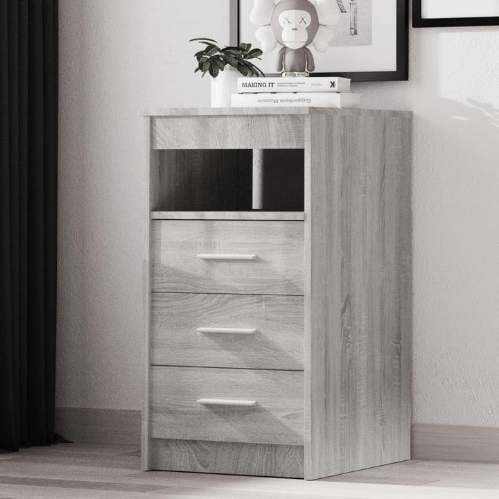 vidaXL Sideboard mit Schubladen Spanplatte Kommode Anrichte Mehrere Auswahl Grau, Grau