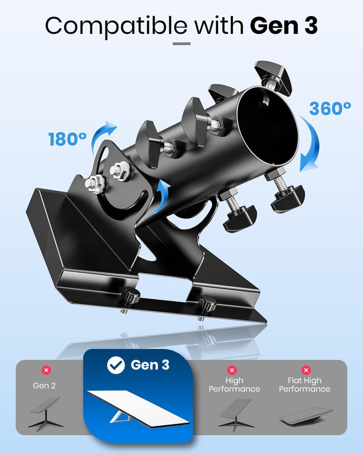 Starlink Gen 3 Halterung, Starlink Gen 3 Rohradapter 360° Verstellbarer Starlink Mast Halterung für