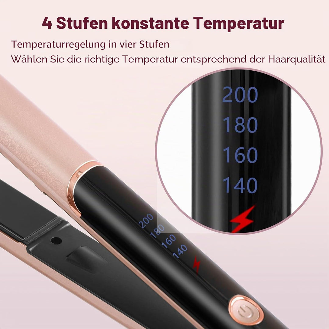 Negativionen-Haarglätter, 2-in-1-Haarglätter und Lockenwickler, 30S-Schnellheiz-Flacheisen-Werkzeug,