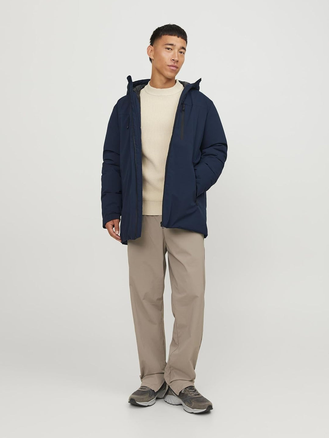JACK & JONES Male Parka Parka, Navy Blazer