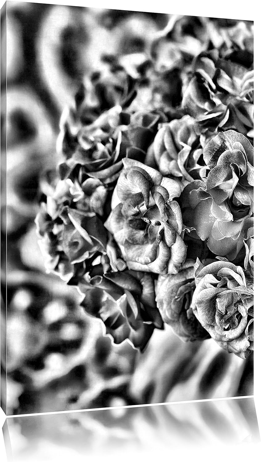 Pixxprint Pinker Rosenstrauss als Leinwandbild/Grösse: 100x70 cm/Wandbild/Kunstdruck/fertig bespannt