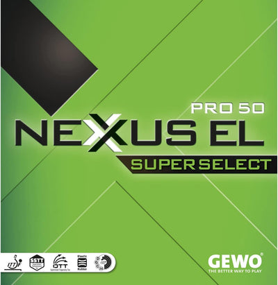 GEWO Belag Nexxus EL Pro 50 SuperSelect Schwarz 2,0 mm, Schwarz 2,0 mm