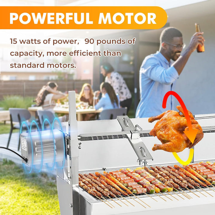 YJINGRUI Grillmotor für grillspiess 230V,Grillspiess Motor,Drehspiess Motor für Spanferke,Huhn,Edels