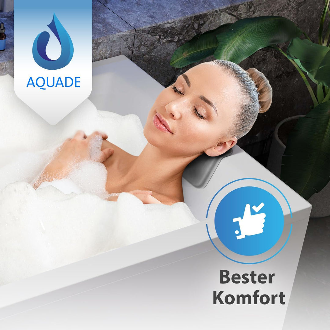 AQUADE Acryl Badewanne 180x80 Modell: Ulm - Weiss Badewanne Komplettset 180x80 - Badewannen mit Wann
