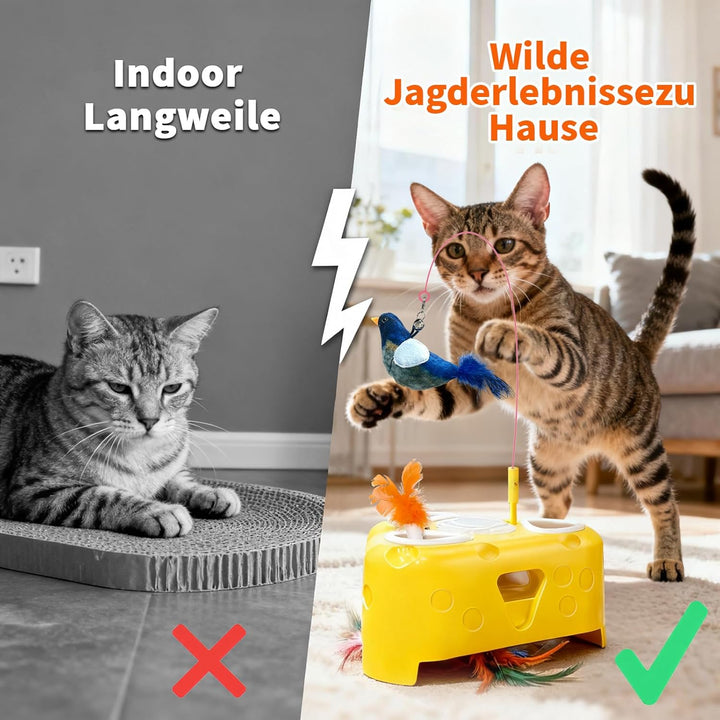 Interaktives Katzenspielzeug Elektrisches Cat Toy: Self-Playing Tool for Indoor Cats - Gleitende Fed