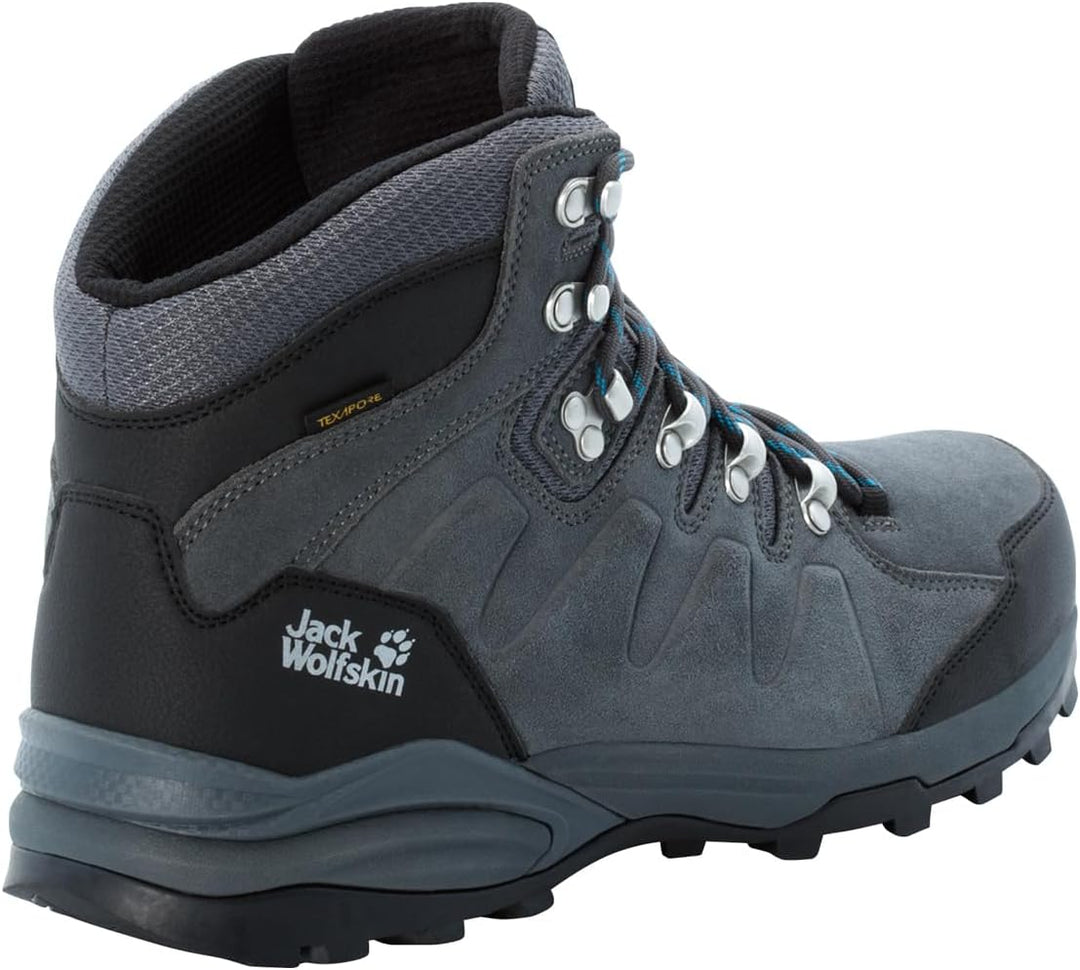 Jack Wolfskin Herren Refugio Texapore Mid M Walking-Schuh 45.5 EU Grey Black, 45.5 EU Grey Black