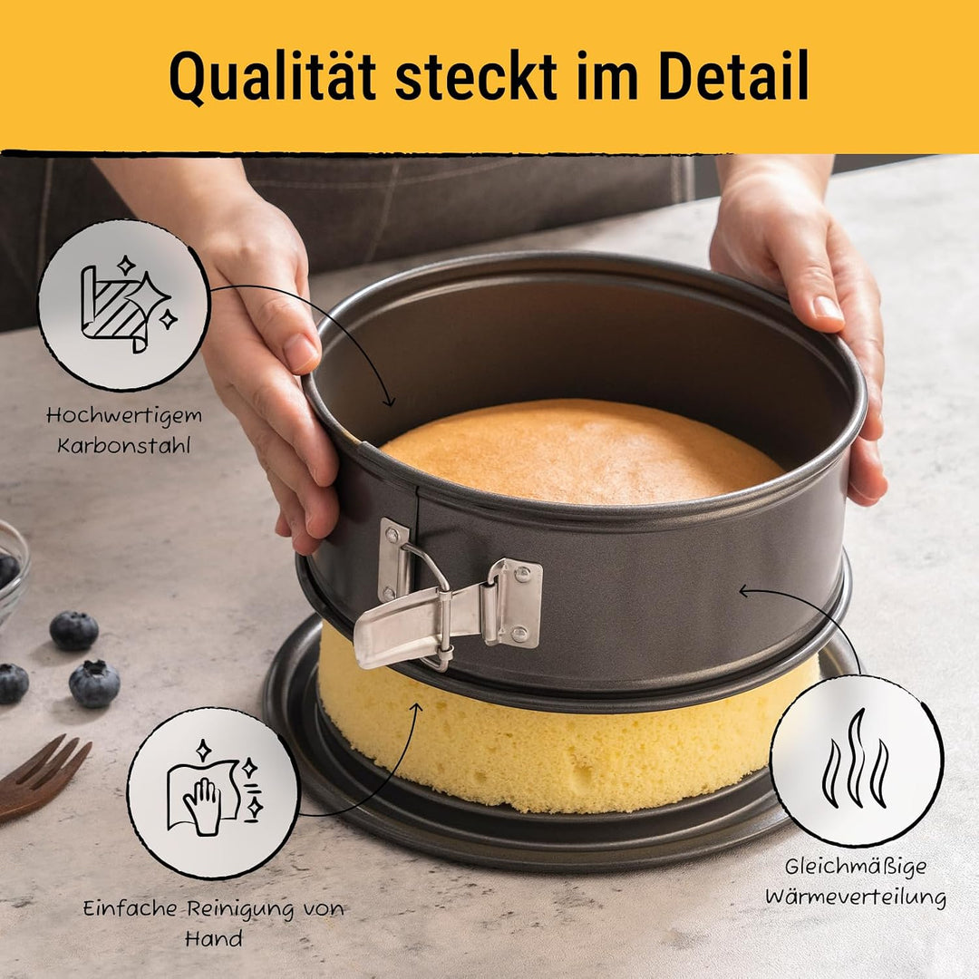 Birkmann, Easy Baking, Springform Ø 28 cm, runde Kuchenform mit hohem Rand, antihaft, auslaufsicher,