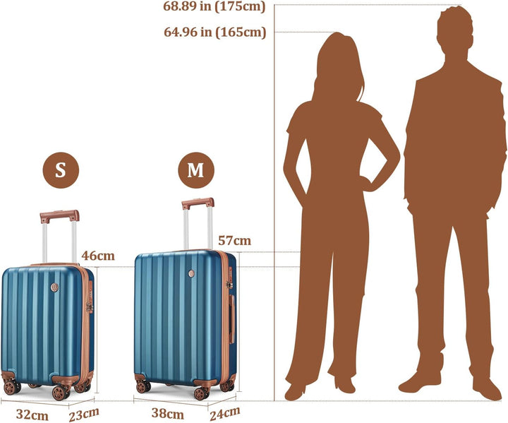 Joyway Koffer Trolley Reisekoffer Koffer, Hartschale Handgepäck Koffer mit USB-Anschluss und Getränk