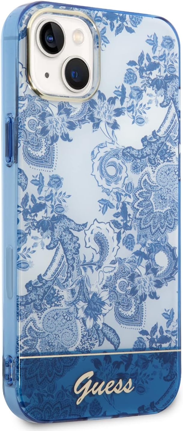 Guess GUHCP14MHGPLHB hülle für iPhone 14 Plus 6,7" blau/Blue hardcase Porcelain Collection