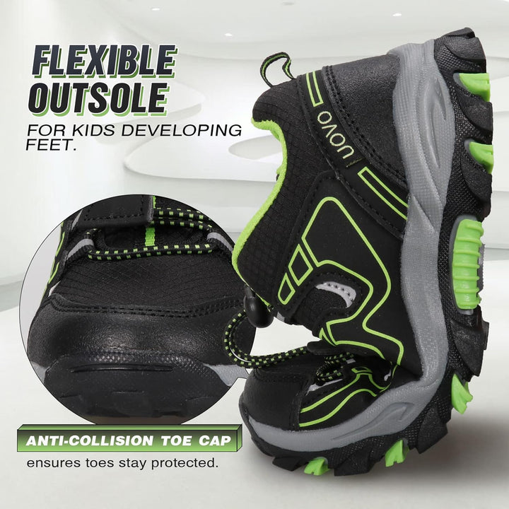 UOVO Turnschuhe Jungen Wasserdicht Wanderschuhe Sneakers Kinder Trekking Schuhe Outdoor Sportschuhe