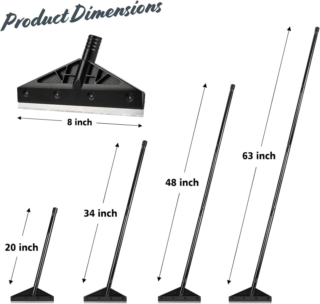 EHDIS Tapetenentferner mit 5 Klingen, 8 INCH, Tapetenkratzer mit Teleskopstiel (120cm), Tapetenablös