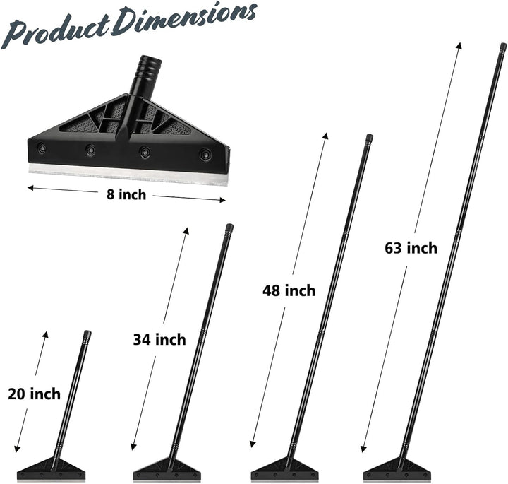 EHDIS Tapetenentferner mit 5 Klingen, 8 INCH, Tapetenkratzer mit Teleskopstiel (120cm), Tapetenablös